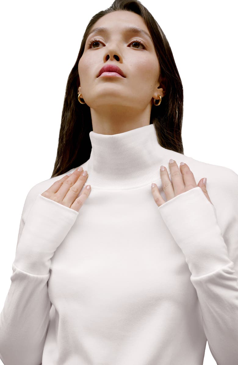 Marcella Soren Tulip Hem Sweatshirt, Alternate, color, Cream