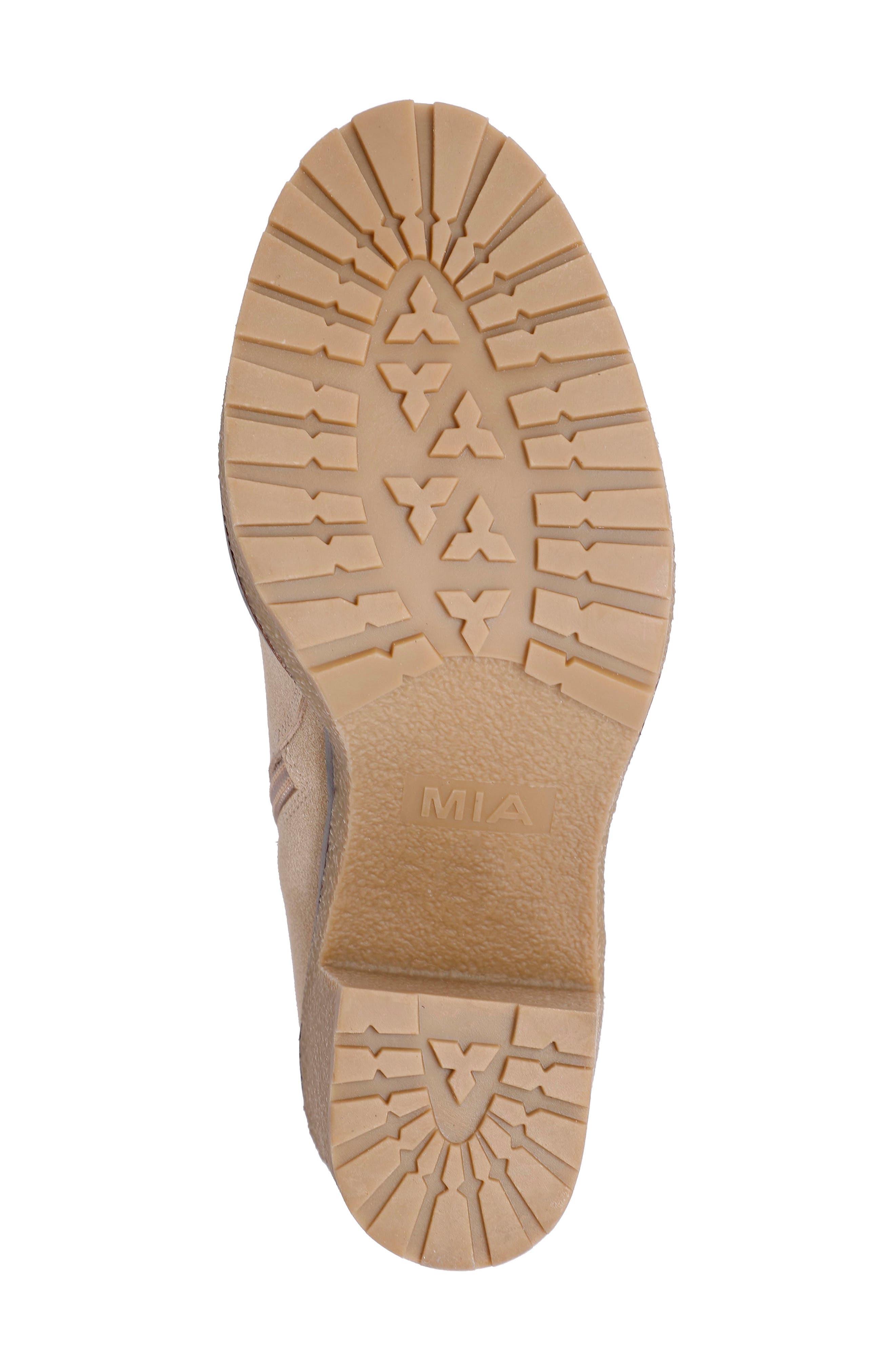 MIA Holiday Faux Shearling Bootie, Alternate, color, Sand/Off White