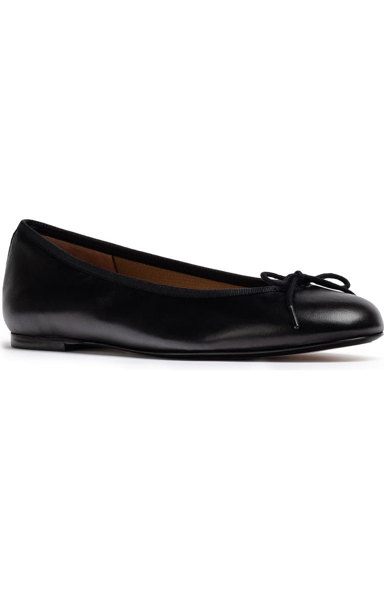 Jon Josef Barcelona Ballet Flat, Main, color, Black Leather