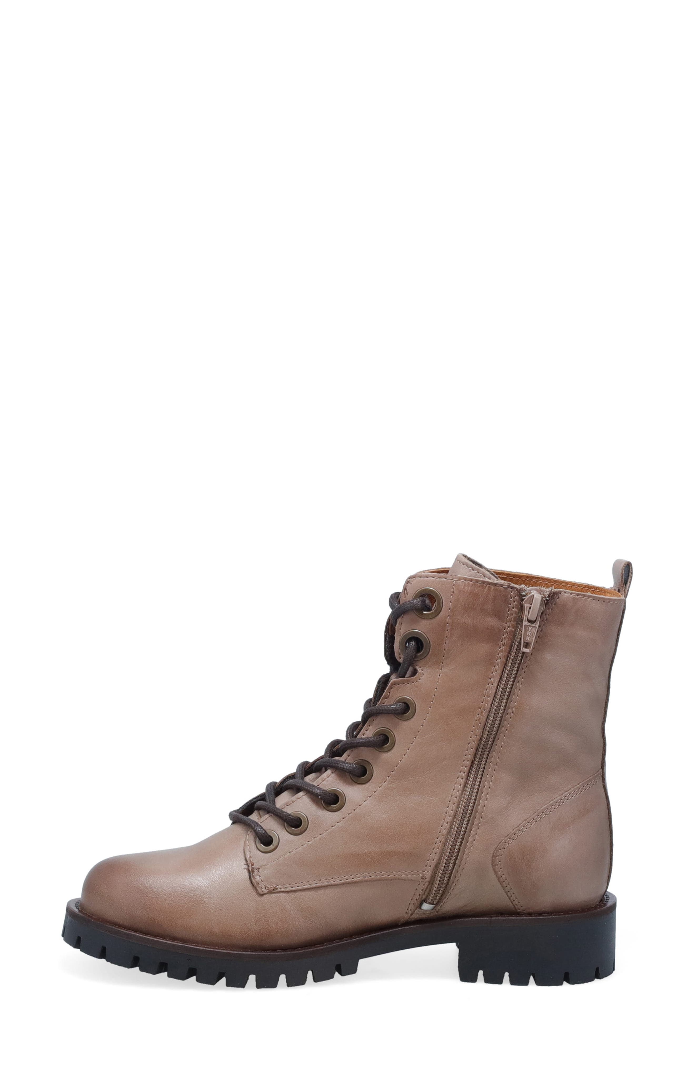 Amirah Lace-Up Platform Bootie, Alternate, color, BEIGE