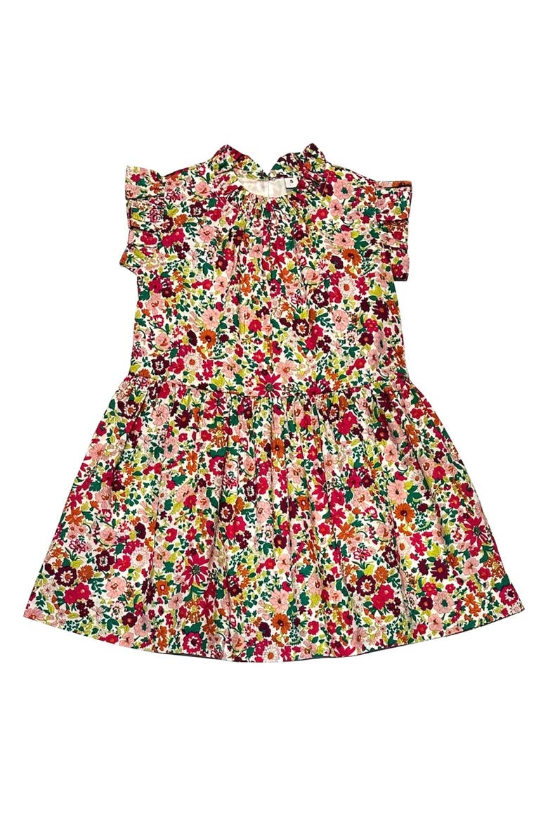 Kinsley Dropwaist Dress Fuchsia Floral, Main, color, Fuchsia Floral
