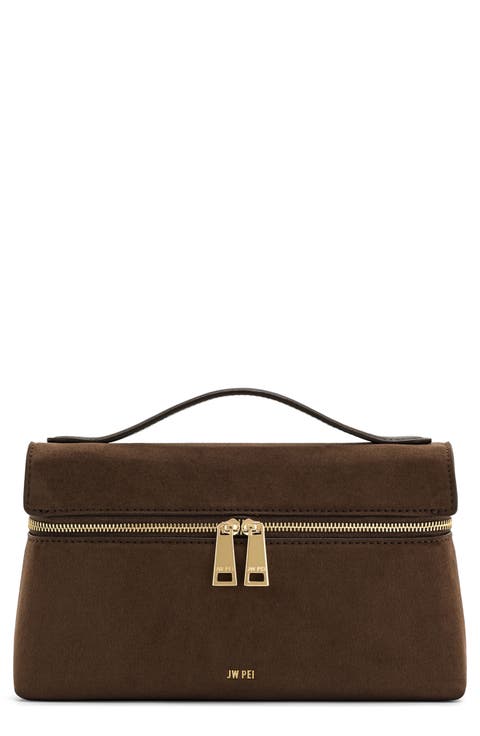 Thea Faux Suede Top Handle Bag