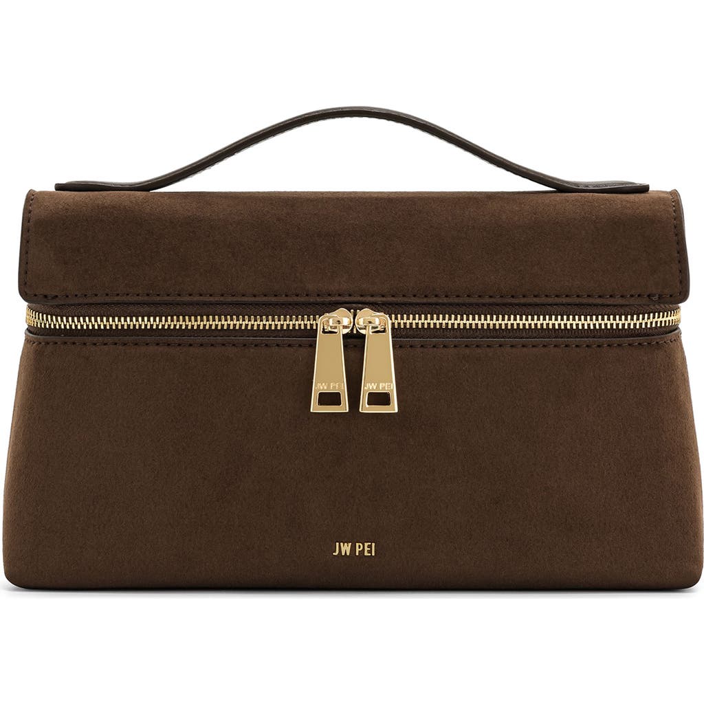 Jw Pei Thea Faux Suede Top Handle Bag In Brown