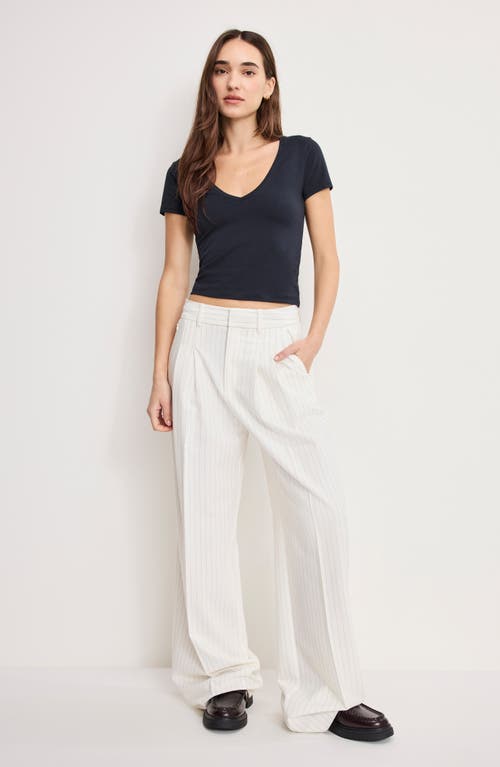 Good American V-neck Baby Tee In Multi