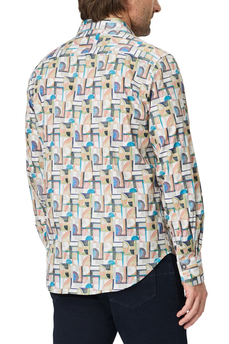 Gainsborough Long Sleeve Stretch Cotton Shirt, Alternate, color, MULTI
