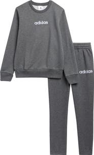 adidas Kids' Linear Fleece Sweatshirt & Joggers Set