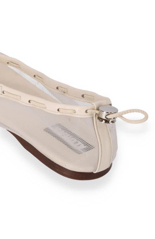 Alohas Gill Mesh Ballet Flat In White