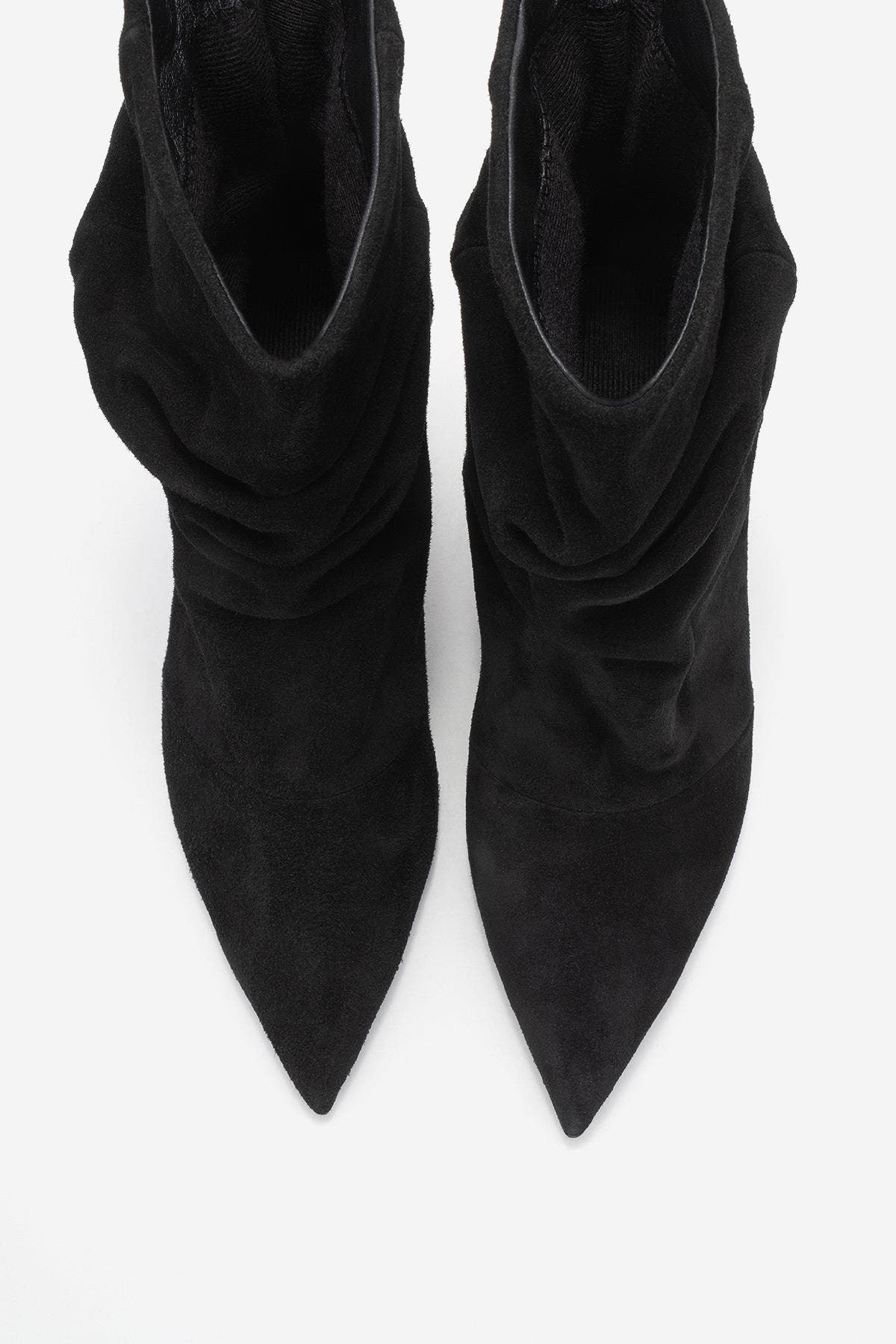Forever & Always Shoes Balei Leather Pointed Toe Boot, Alternate, color, Black Suede