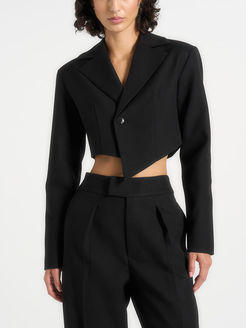 Dina Asymmetric Cropped Blazer