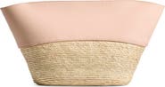 Altuzarra Leather & Straw Basket Clutch