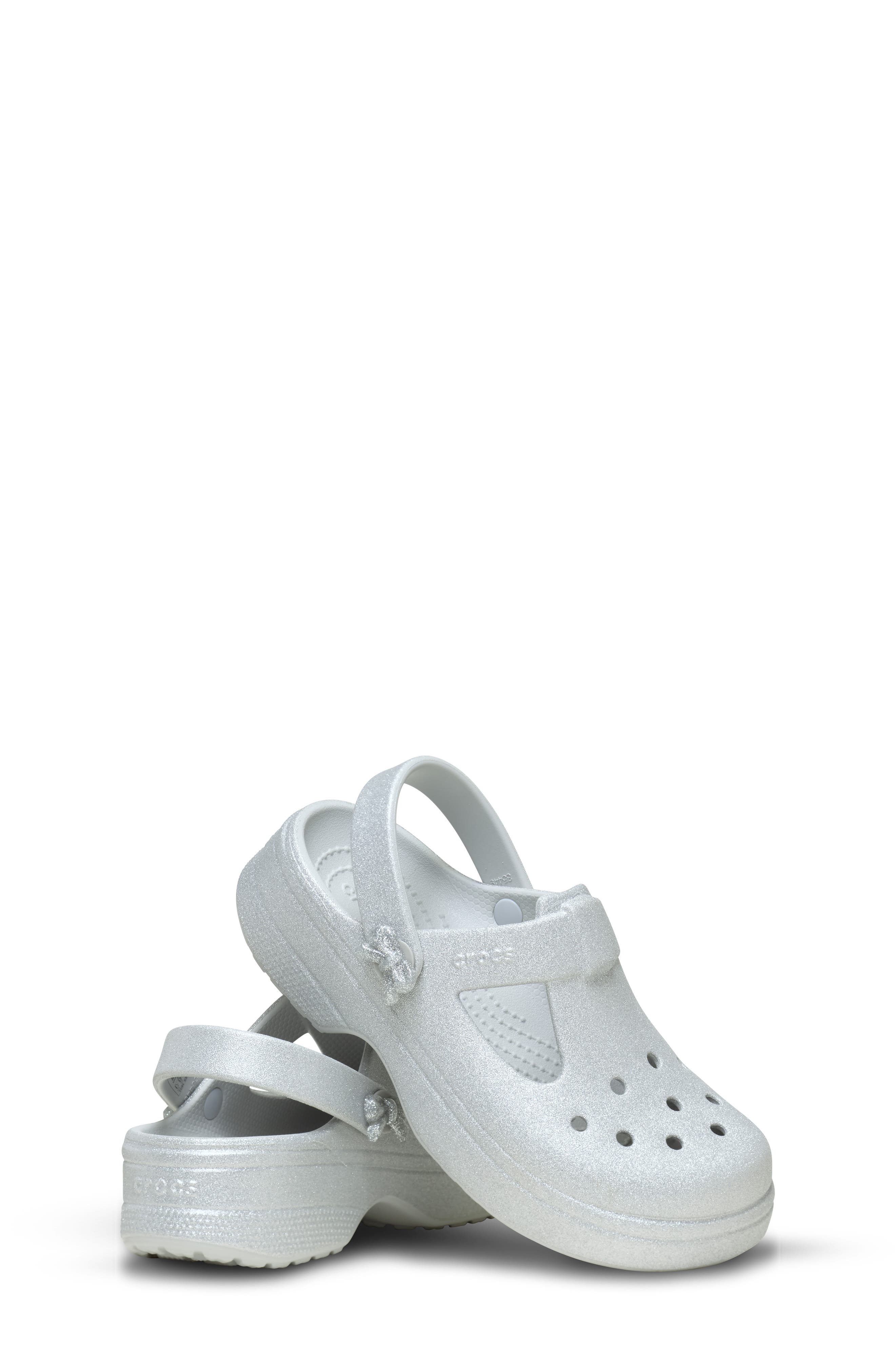 CROCS Kids' Classic Glitter Mary Jane Clog, Alternate, color, Atmosphere
