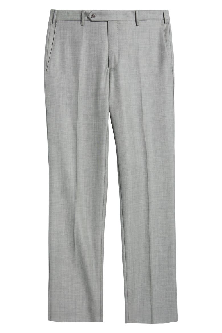 Parker Classic Wool Sharkskin Dress Pants, Alternate, color, GREY
