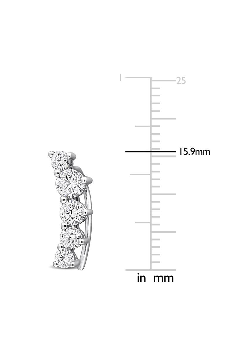 Created Forever Sterling Silver Lab Grown Diamond Ear Crawlers, Alternate, color, White