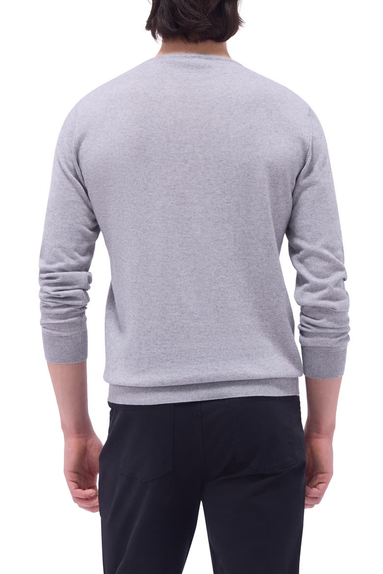 Cotton & Cashmere Crewneck Sweater, Alternate, color, PLATINUM