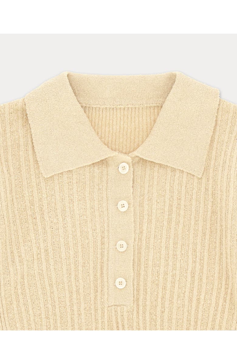 Fortela Camille Terry Polo Shirt, Alternate, color, Cream
