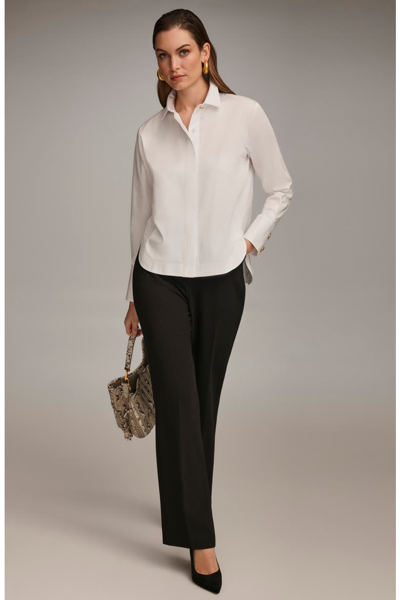 Cotton Button-Up Shirt, Alternate, color, WHITE