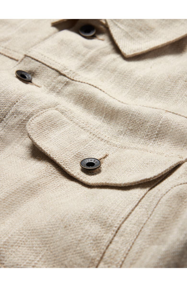 John Varvatos Drew Linen & Cotton Trucker Jacket, Alternate, color,