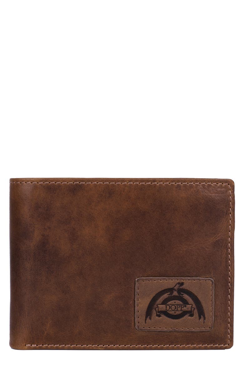 Dopp American Lodge Double ID Bifold Wallet, Main, color, COGNAC