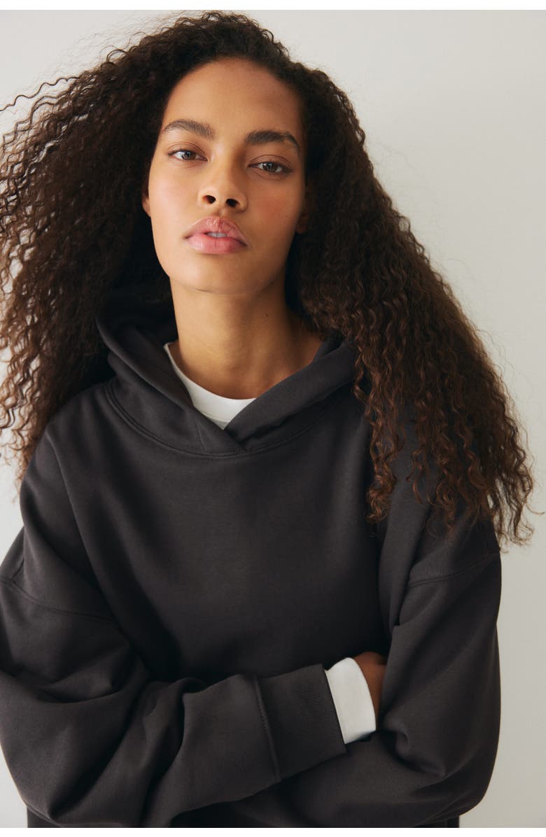 H&M Oversized Hoodie, Alternate, color, Black