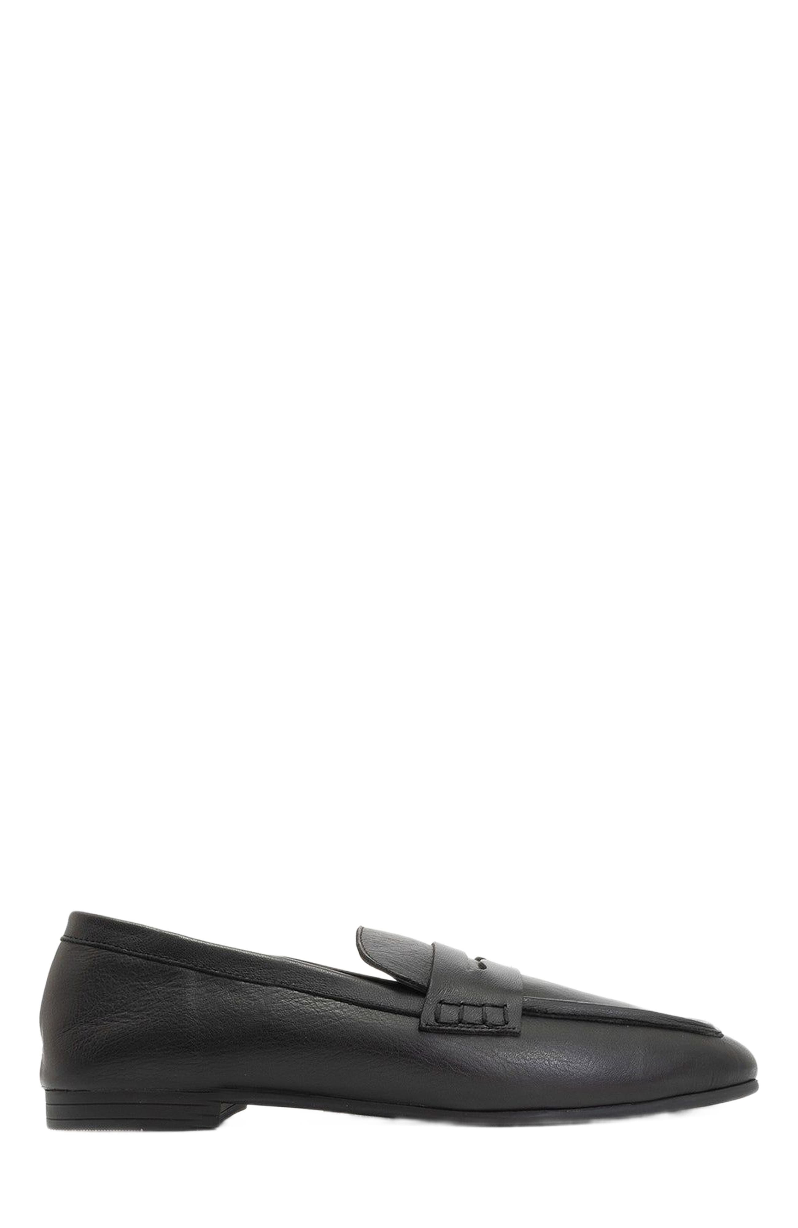 Forever & Always Shoes Skye Leather Loafers, Alternate, color, Black Leather
