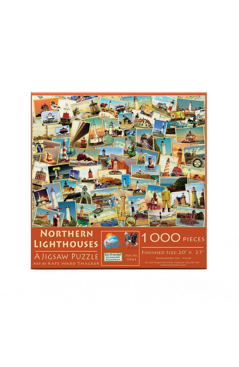 Sunsout Northern Lighthouses 1000 piece Jigsaw Puzzle for Adults, Alternate, color, Multicolor