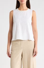 Vince Camuto Rosette Neckline Sleeveless Top