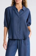 Splendid Indigo Button-Up Shirt