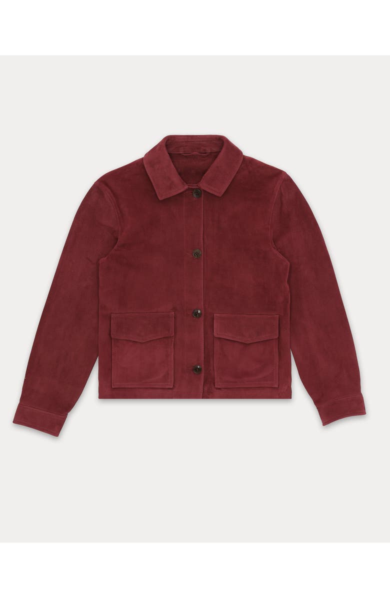 Fortela Maelle Suede Short Leather Jacket, Main, color, 