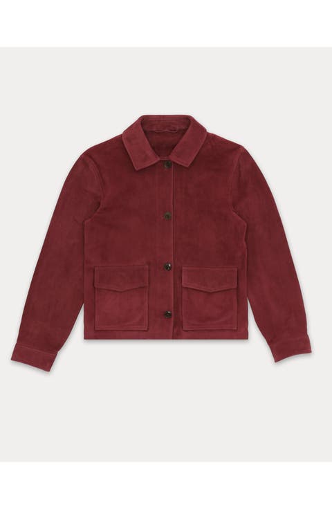 Maelle Suede Short Leather Jacket