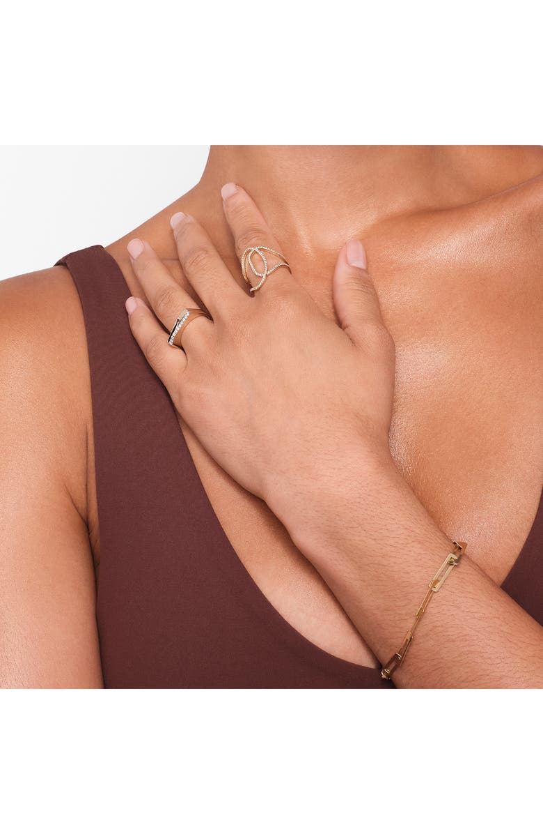 LANA 14K Gold Laser Interlocking Chain Bracelet, Alternate, color, Gold