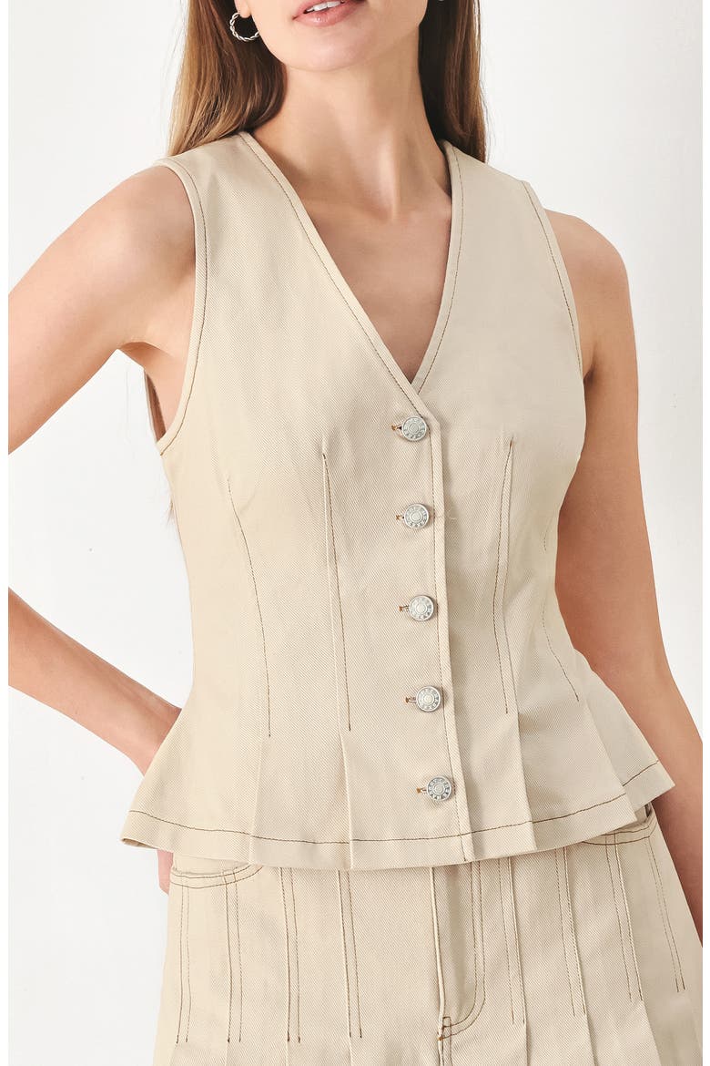 Denim Vest, Alternate, color, TAUPE