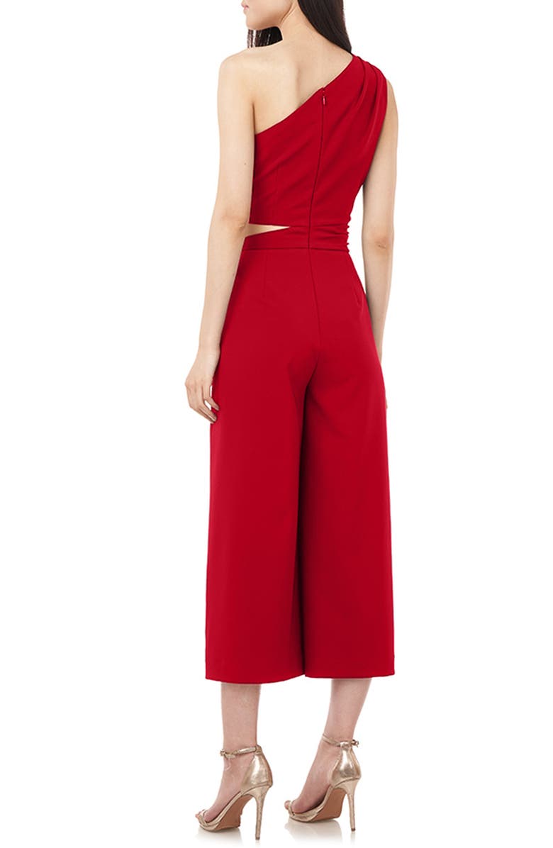 Love by Theia One-Shoulder Crop Jumpsuit, Alternate, color, 
