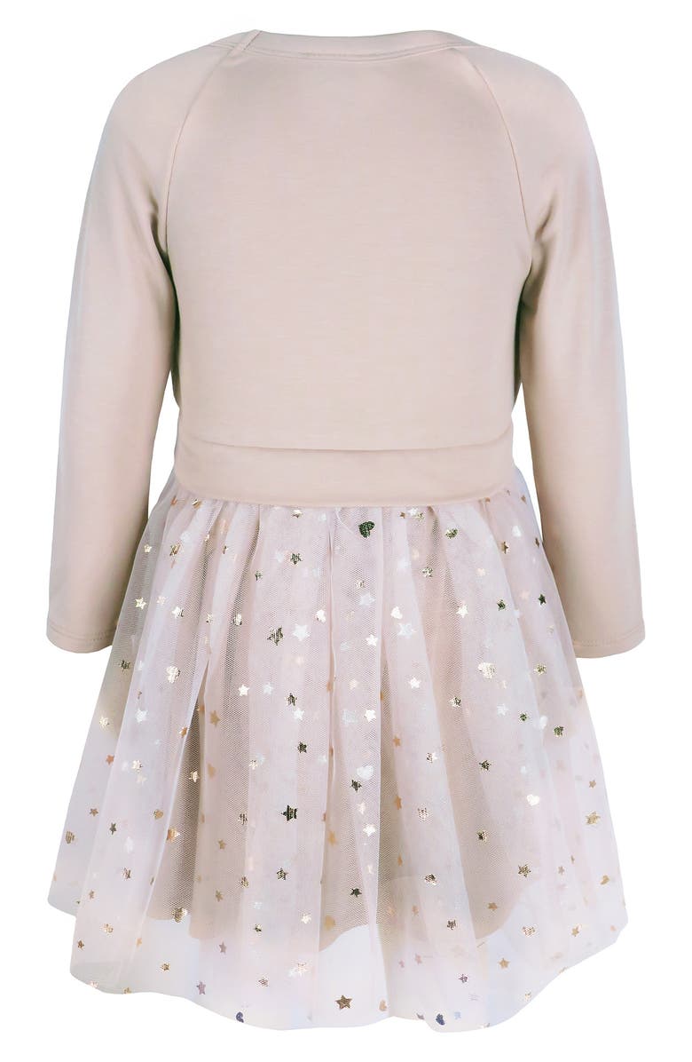 Zunie Kids' Faux Fur Teddy Bear Tutu Dress, Alternate, color, Mocha