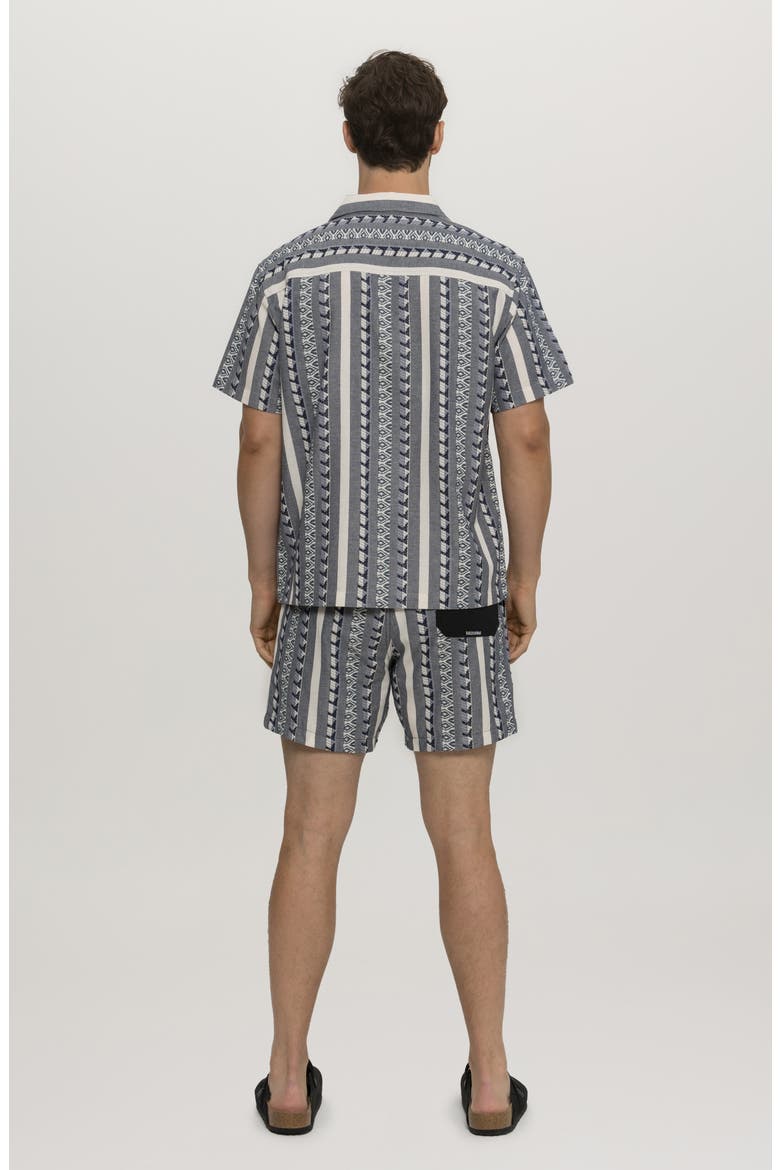 Dobby Fin Camp Shirt, Alternate, color, SLATE