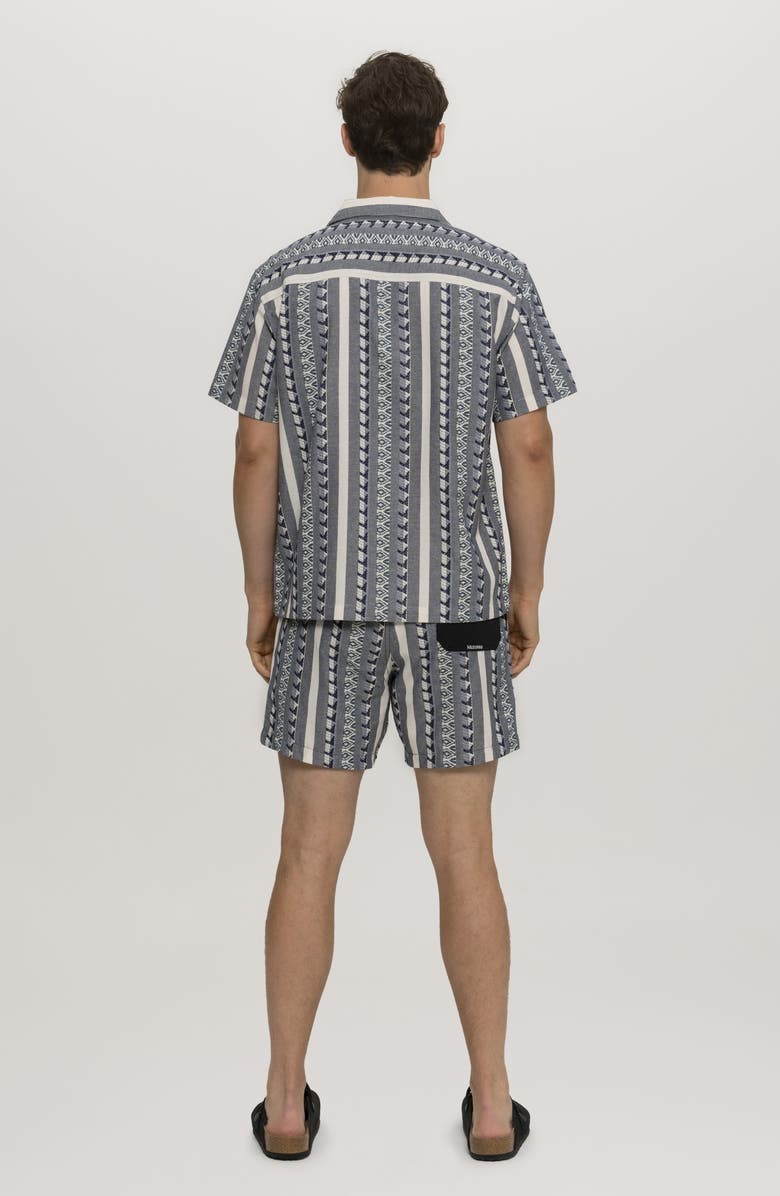 Maui & Sons Dobby Fin Camp Shirt, Alternate, color, Slate