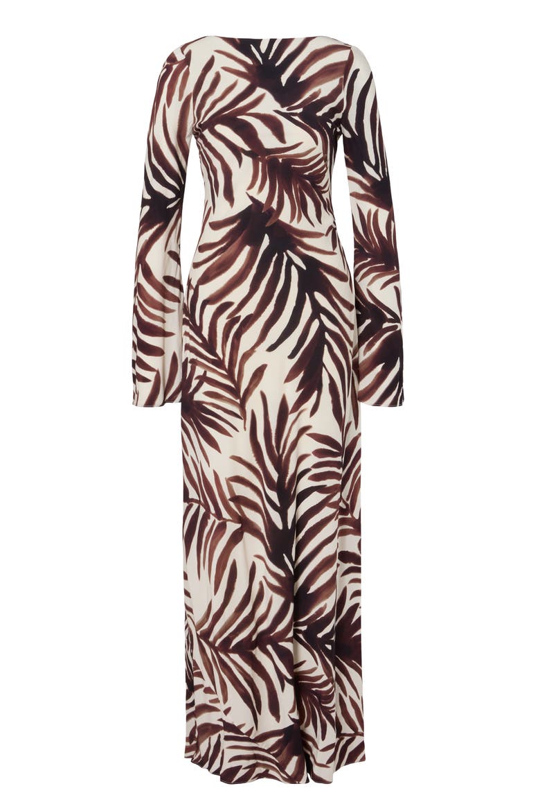 Jennelie Open Back Chiffon Maxi Dress, Alternate, color, Burnt Leaf