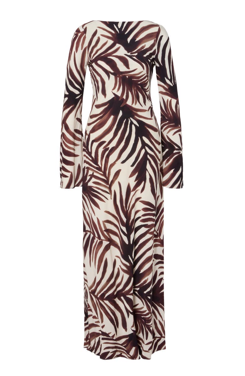 Malina Jennelie Open Back Chiffon Maxi Dress, Alternate, color, Burnt Leaf