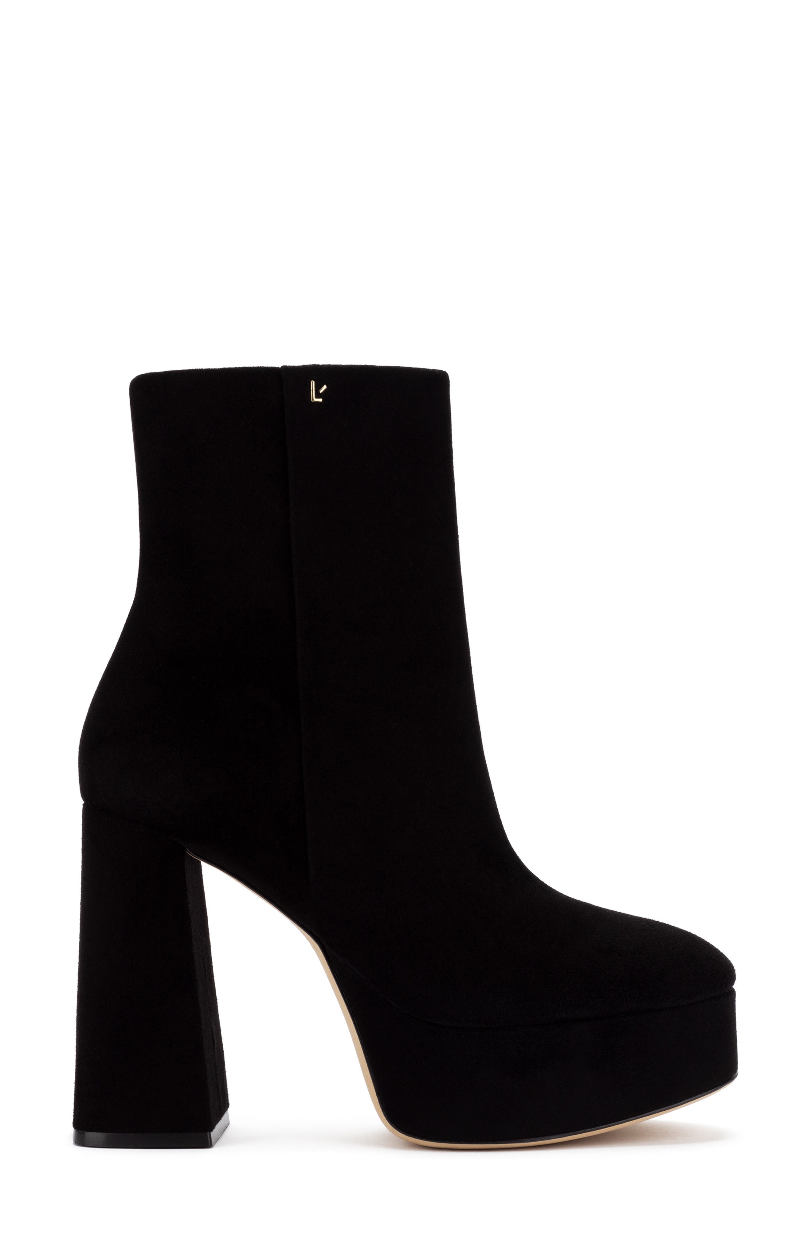 Dolly Boot In Black Suede, Alternate, color, BLACK