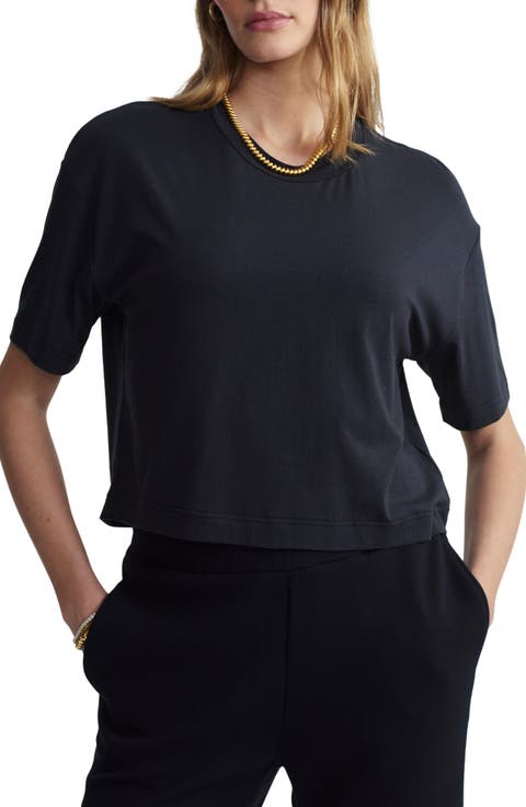 Venice Easy Cotton Blend Crop T-Shirt