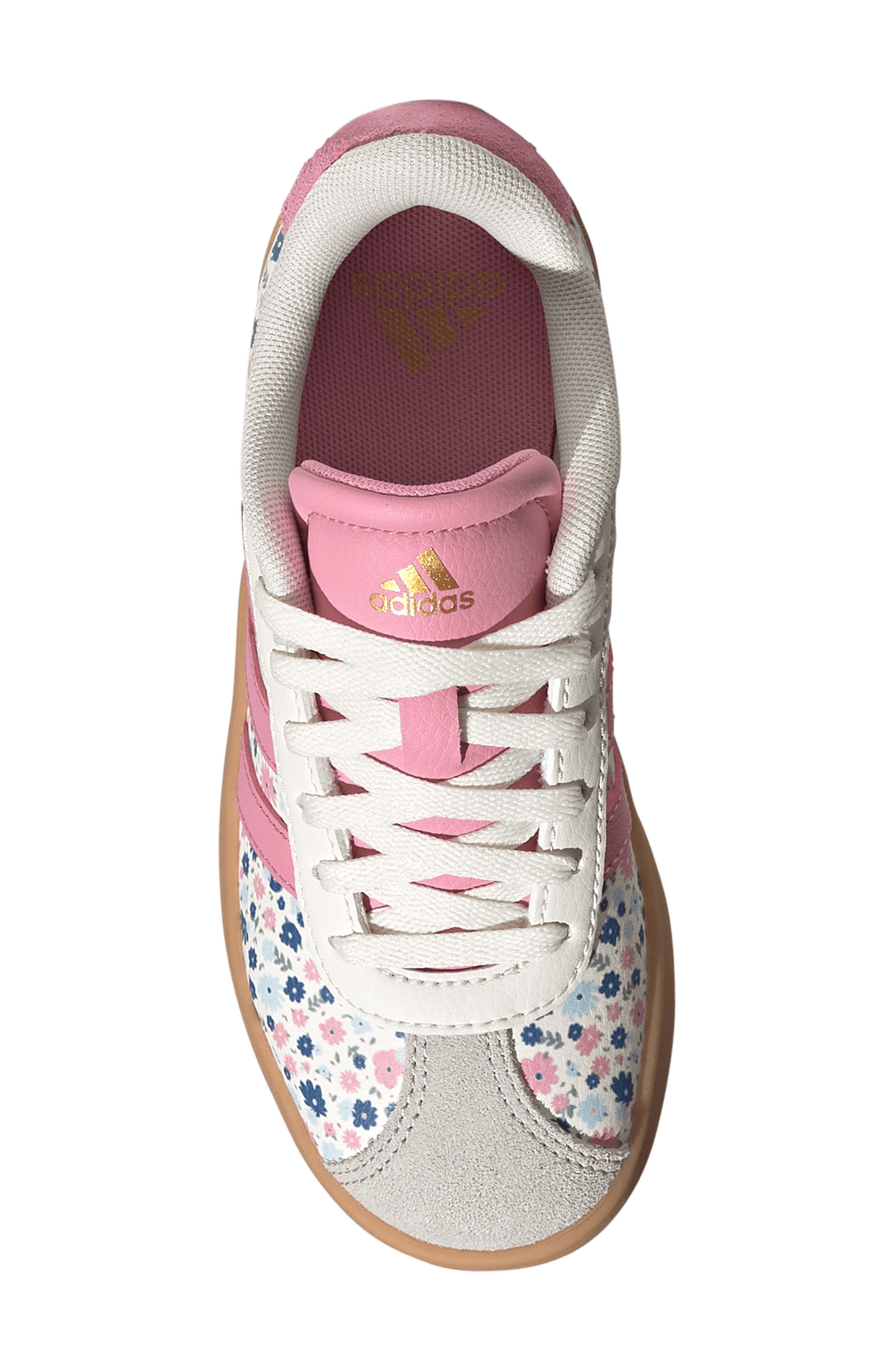 adidas Kids' VL Court 3.0 Sneaker, Alternate, color, Off White/ Bloom/ Ice Blue