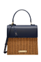  Navy Wicker With Gold Logo