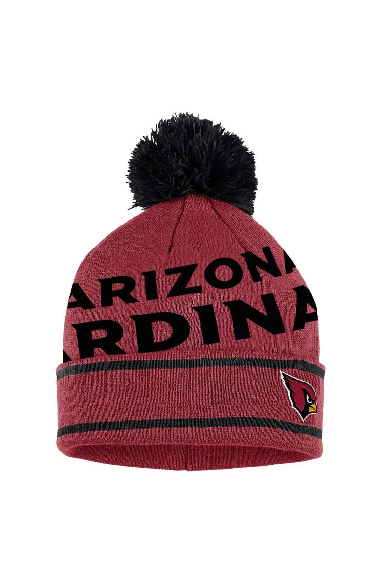 WEAR by Erin Andrews Women's WEAR by Erin Andrews Cardinal Arizona Cardinals Double Jacquard Cuffed Knit Hat with Pom and Gloves Set, Alternate, color, Cardinal