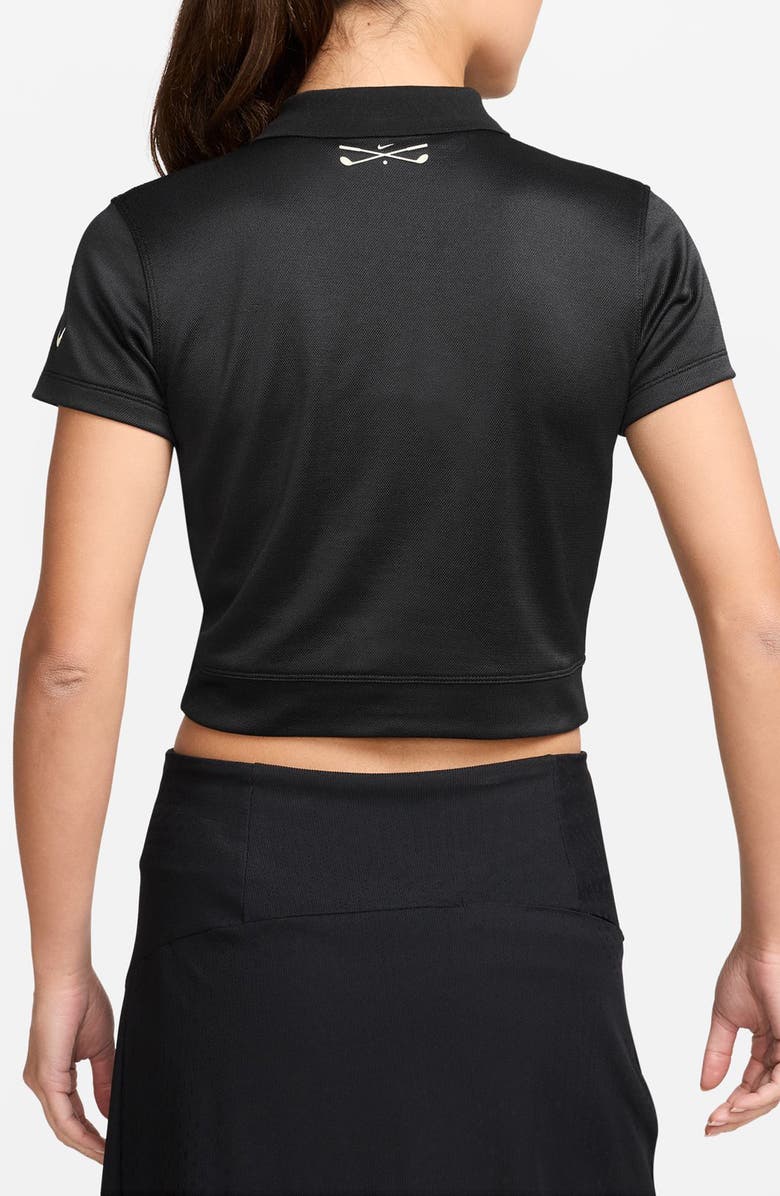 Nike Crop Cotton Blend Golf Polo, Alternate, color, Black/Sail