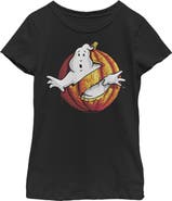 Ghostbusters Girl's Ghostbusters Halloween Pumpkin Logo Graphic T-Shirt