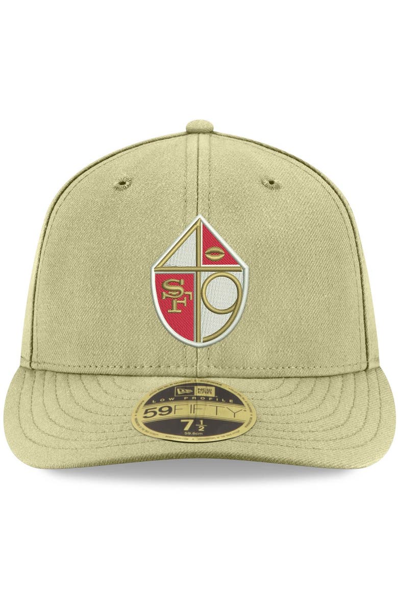 New Era Men's New Era Gold San Francisco 49ers Omaha Throwback Low Profile 59FIFTY Fitted Hat, Alternate, color, 