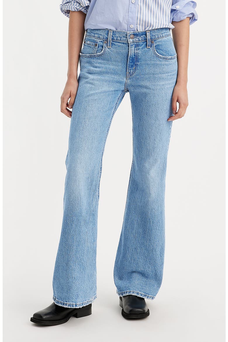 Middy Flare Jeans, Main, color, IN PATCHES PSK ST
