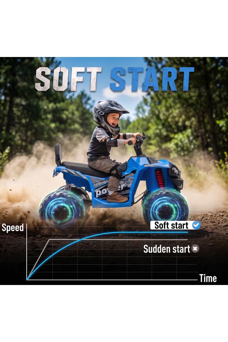2-Seater Electric ATV Quad Ride On, Alternate, color, Blue