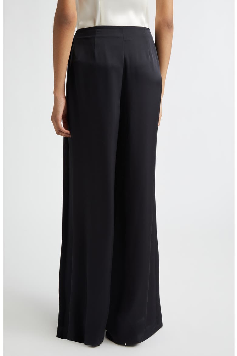 Yvette Satin Wide Leg Pants, Alternate, color, BLACK