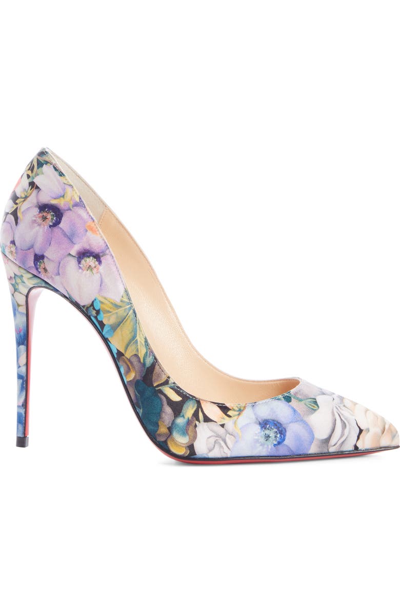 Christian Louboutin Pigalle Follies Floral Silk Pump, Alternate, color,