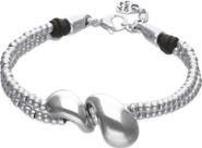 UNODE50 Silver-Tone Bracelet with Dual Drop Detail
